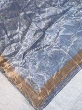 Elaine Gold Floral Square Scarf Festival Headwear Cottagecore